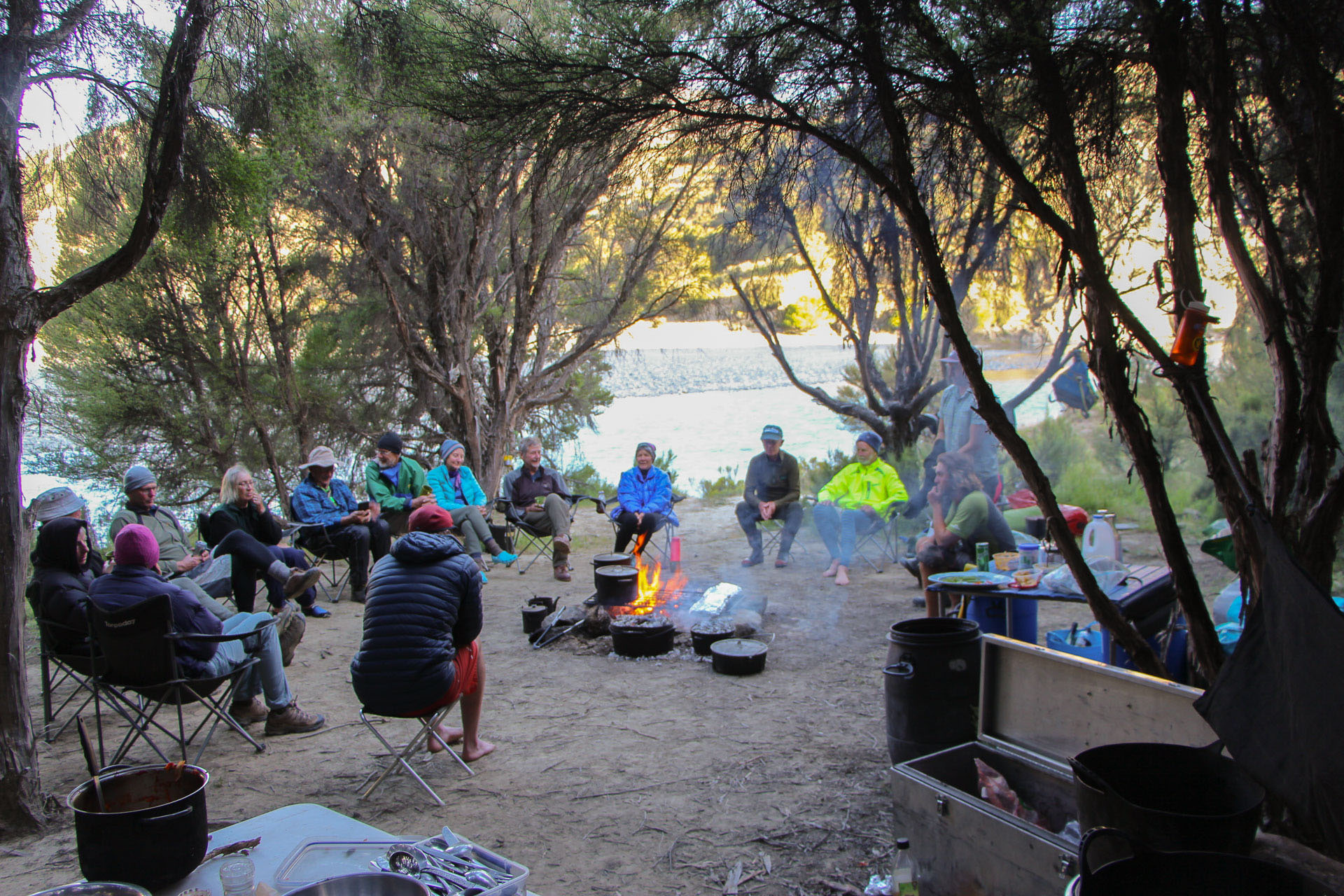 Rafts beginning journey through alpine tussock country